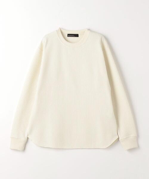 green label relaxing（グリーンレーベルリラクシング）の「メランジワッフル クルーネック カットソー（Tシャツ/カットソー・メンズ・オフホワイト/ダークグレー/マスタード・S/XL/M/L）」の15枚目の写真