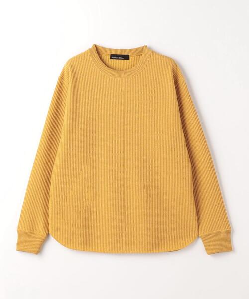 green label relaxing（グリーンレーベルリラクシング）の「メランジワッフル クルーネック カットソー（Tシャツ/カットソー・メンズ・オフホワイト/ダークグレー/マスタード・S/XL/M/L）」の21枚目の写真