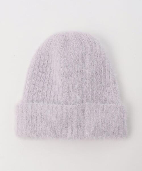 green label relaxing（グリーンレーベルリラクシング）の「GLR フラッフィー ビーニー / 帽子（ニットキャップ/ビーニー・キッズ・オフホワイト/イエロー/ブラック/ライラック・FREE）」の6枚目の写真
