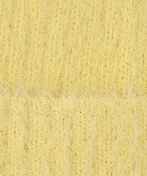 green label relaxing（グリーンレーベルリラクシング）の「GLR フラッフィー ビーニー / 帽子（ニットキャップ/ビーニー・キッズ・オフホワイト/イエロー/ブラック/ライラック・FREE）」の15枚目の写真