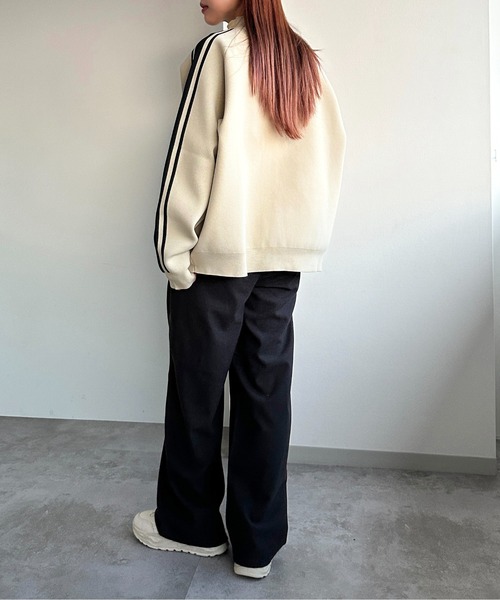 apres jour mignon(アプレジュールミニョン)の「アソートスポンディッシュニットトラックジャケット【ZOZOTOWN限定アイテム】(ジャージ・レディース・アイボリー/ブラウン/ネイビー/ボルドー/ブラック・フリー/X-LARGE)」の16枚目の写真