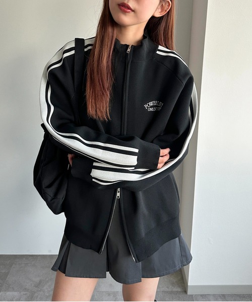 apres jour mignon(アプレジュールミニョン)の「アソートスポンディッシュニットトラックジャケット【ZOZOTOWN限定アイテム】(ジャージ・レディース・アイボリー/ブラウン/ネイビー/ボルドー/ブラック・フリー/X-LARGE)」の17枚目の写真