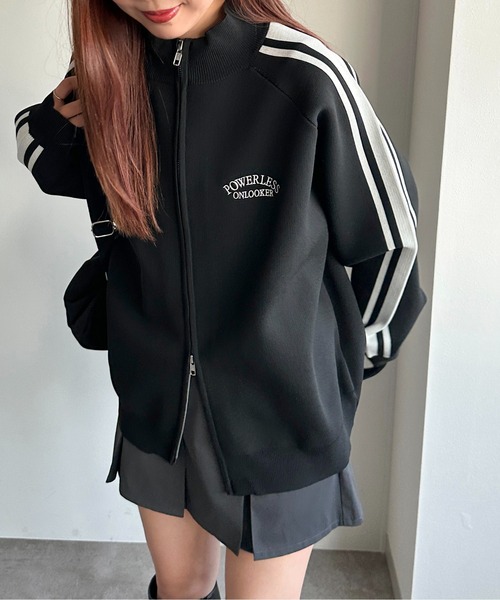 apres jour mignon(アプレジュールミニョン)の「アソートスポンディッシュニットトラックジャケット【ZOZOTOWN限定アイテム】(ジャージ・レディース・アイボリー/ブラウン/ネイビー/ボルドー/ブラック・フリー/X-LARGE)」の18枚目の写真