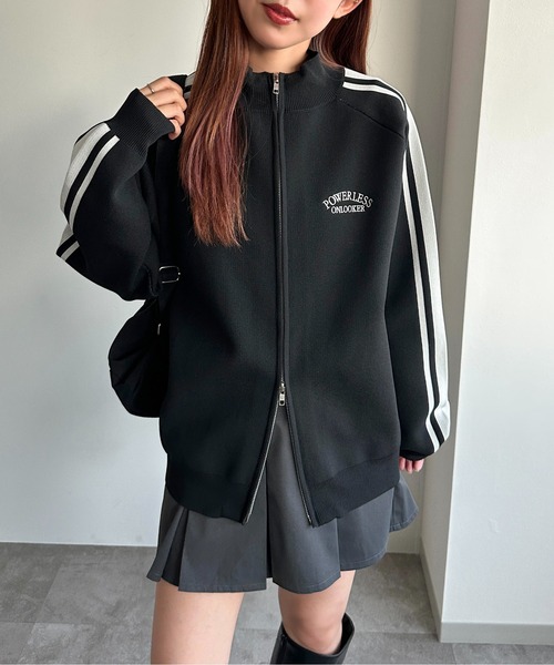 apres jour mignon(アプレジュールミニョン)の「アソートスポンディッシュニットトラックジャケット【ZOZOTOWN限定アイテム】(ジャージ・レディース・アイボリー/ブラウン/ネイビー/ボルドー/ブラック・フリー/X-LARGE)」の19枚目の写真