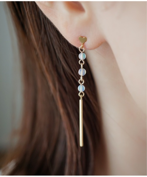 Meach.（ミーチ）の「【Meach.】14kgf誕生石ミニハートロングピアス（ピアス（両耳用）・レディース・K/O/F/J/N/I/E/H/D/A/R/C/P/B/L/Q/M/G・FREE）」の11枚目の写真