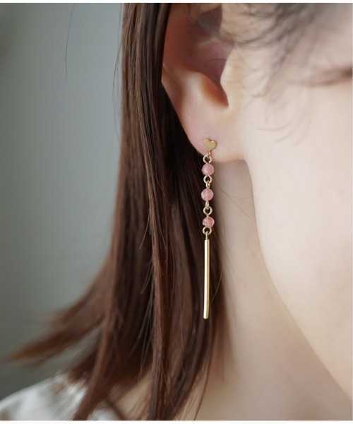 Meach.（ミーチ）の「【Meach.】14kgf誕生石ミニハートロングピアス（ピアス（両耳用）・レディース・K/O/F/J/N/I/E/H/D/A/R/C/P/B/L/Q/M/G・FREE）」の15枚目の写真
