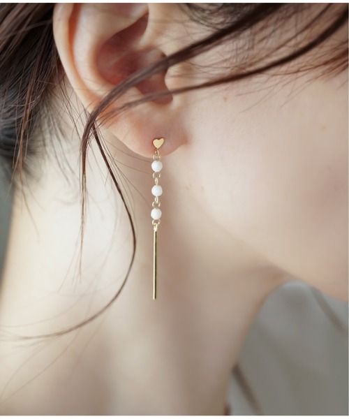 Meach.（ミーチ）の「【Meach.】14kgf誕生石ミニハートロングピアス（ピアス（両耳用）・レディース・K/O/F/J/N/I/E/H/D/A/R/C/P/B/L/Q/M/G・FREE）」の16枚目の写真