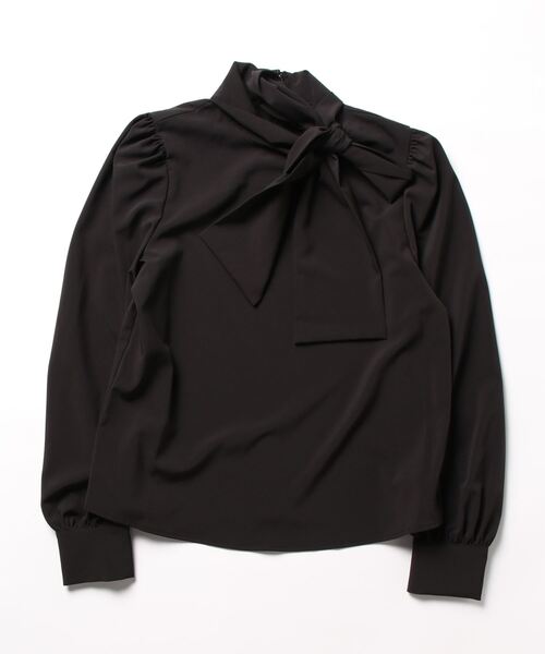 Ank Rouge(アンクルージュ)の「サイドリボンタイブラウス(シャツ/ブラウス・レディース・ホワイト/ブラック・M)」の5枚目の写真
