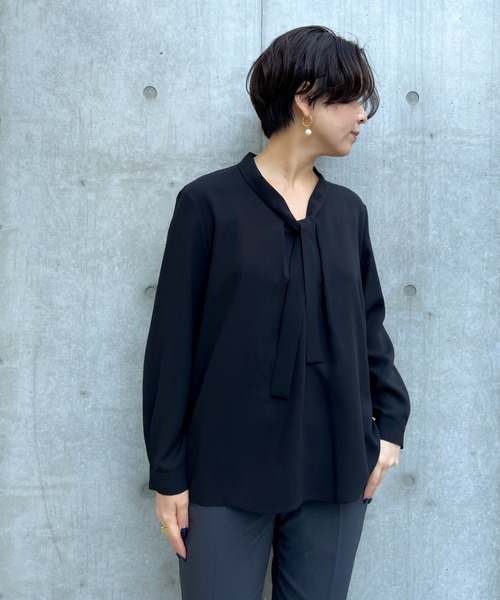 INED（イネド）の「細ボウタイブラウス（シャツ/ブラウス）」 - WEAR