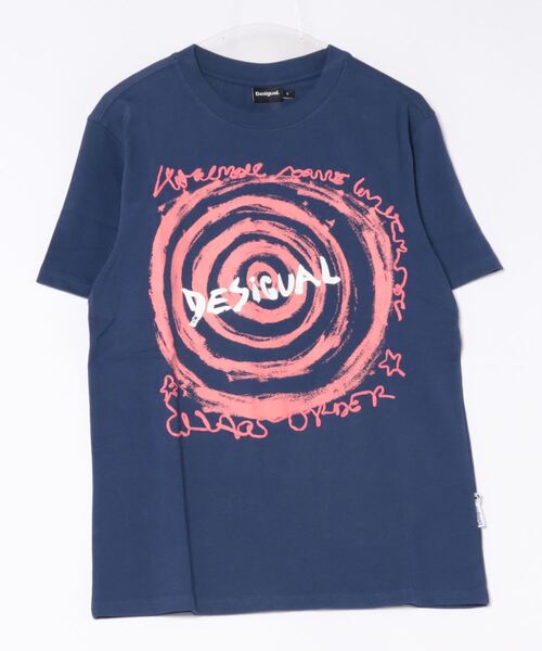 Desigual(デシグアル)の「スパイラル&メッセージ Tシャツ(Tシャツ/カットソー・メンズ・ブルー系1/ブルー系2・M/L/S/XL/XXL)」の7枚目の写真