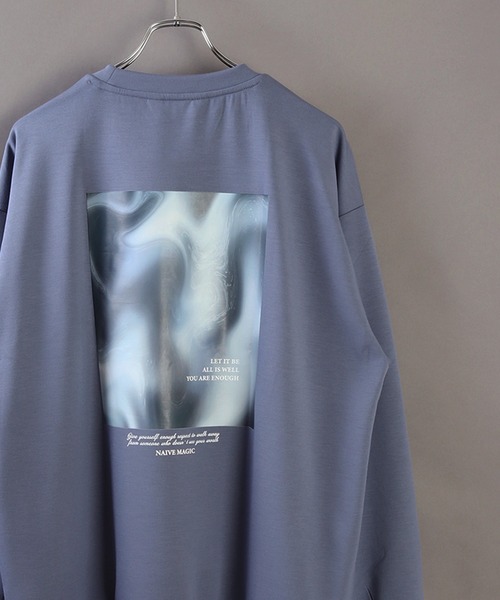 Naive magic（ナイーブマジック）の「NAIVEMAGIC ダンボールニット バックプリントトレーナー（スウェット・メンズ・ホワイト/ブルー/ブラック/ブラック系その他/ホワイト系その他・M/L）」の5枚目の写真