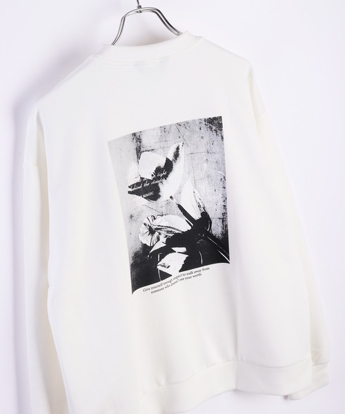 Naive magic（ナイーブマジック）の「NAIVEMAGIC ダンボールニット バックプリントトレーナー（スウェット・メンズ・ホワイト/ブルー/ブラック/ブラック系その他/ホワイト系その他・M/L）」の8枚目の写真