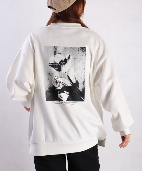 Naive magic（ナイーブマジック）の「NAIVEMAGIC ダンボールニット バックプリントトレーナー（スウェット・メンズ・ホワイト/ブルー/ブラック/ブラック系その他/ホワイト系その他・M/L）」の13枚目の写真