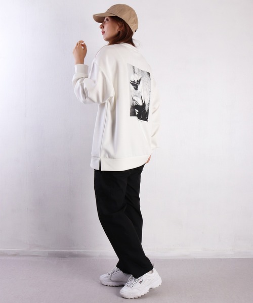 Naive magic（ナイーブマジック）の「NAIVEMAGIC ダンボールニット バックプリントトレーナー（スウェット・メンズ・ホワイト/ブルー/ブラック/ブラック系その他/ホワイト系その他・M/L）」の18枚目の写真