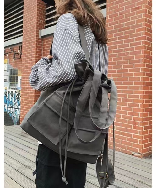 CORNERS（コーナーズ）の「3wayナップサック（バックパック/リュック・レディース・ベージュ/グレー/マスタード/ブラック・FREE）」の11枚目の写真