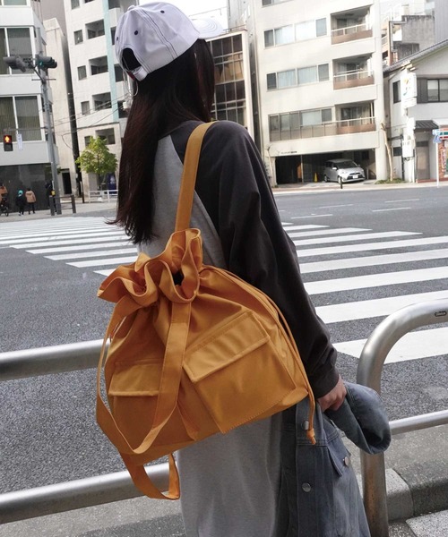 CORNERS（コーナーズ）の「3wayナップサック（バックパック/リュック・レディース・ベージュ/グレー/マスタード/ブラック・FREE）」の18枚目の写真