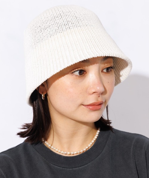 Rouge vif la cle(ルージュヴィフラクレ)の「コットンバケットハット(ハット・レディース・ブラック/ベージュ/アイボリー/ピンクベージュ・フリー)」の2枚目の写真
