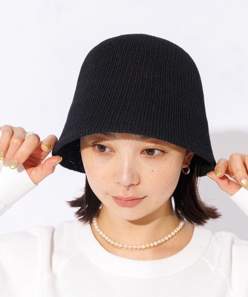 Rouge vif la cle(ルージュヴィフラクレ)の「コットンバケットハット(ハット・レディース・ブラック/ベージュ/アイボリー/ピンクベージュ・フリー)」の3枚目の写真