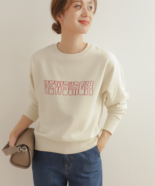 URBAN RESEARCH DOORS（アーバンリサーチドアーズ）の「フロッキーロゴスウェット（スウェット・レディース・グレー/アイボリー・MEDIUM）」の2枚目の写真