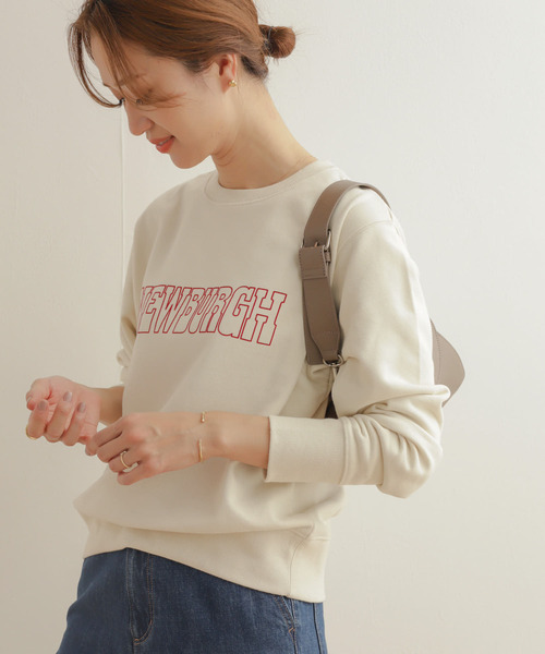 URBAN RESEARCH DOORS（アーバンリサーチドアーズ）の「フロッキーロゴスウェット（スウェット・レディース・グレー/アイボリー・MEDIUM）」の4枚目の写真