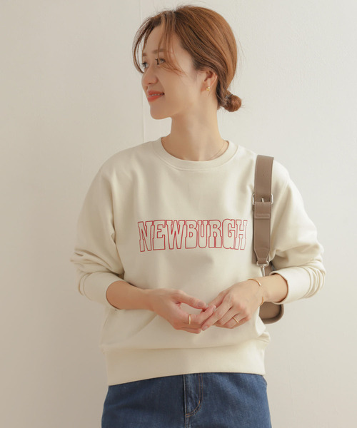 URBAN RESEARCH DOORS（アーバンリサーチドアーズ）の「フロッキーロゴスウェット（スウェット・レディース・グレー/アイボリー・MEDIUM）」の8枚目の写真