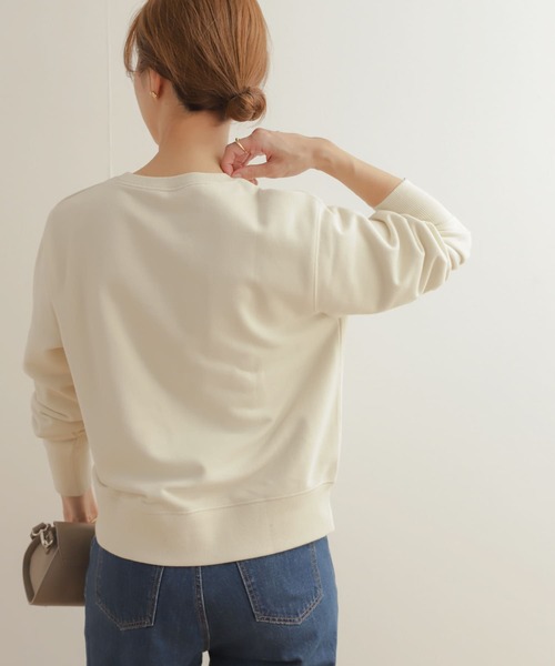 URBAN RESEARCH DOORS（アーバンリサーチドアーズ）の「フロッキーロゴスウェット（スウェット・レディース・グレー/アイボリー・MEDIUM）」の6枚目の写真