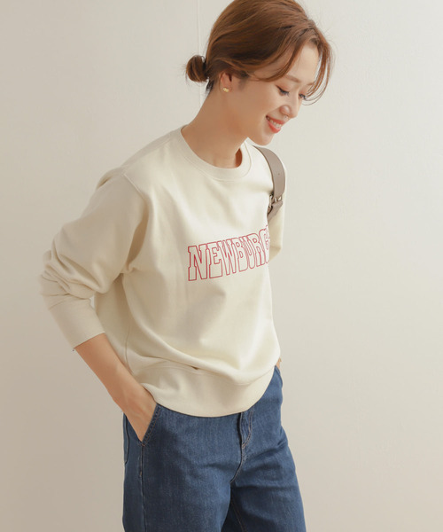 URBAN RESEARCH DOORS（アーバンリサーチドアーズ）の「フロッキーロゴスウェット（スウェット・レディース・グレー/アイボリー・MEDIUM）」の10枚目の写真