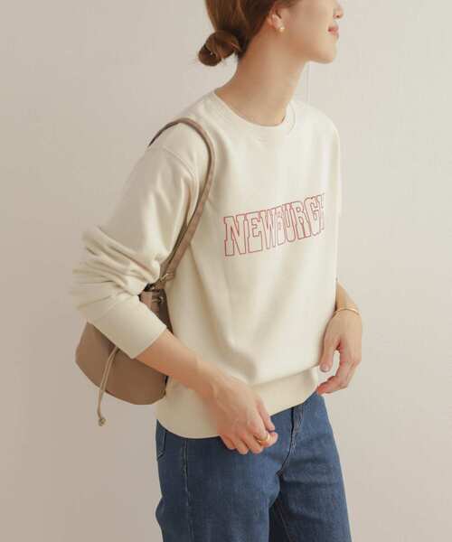 URBAN RESEARCH DOORS（アーバンリサーチドアーズ）の「フロッキーロゴスウェット（スウェット・レディース・グレー/アイボリー・MEDIUM）」の5枚目の写真