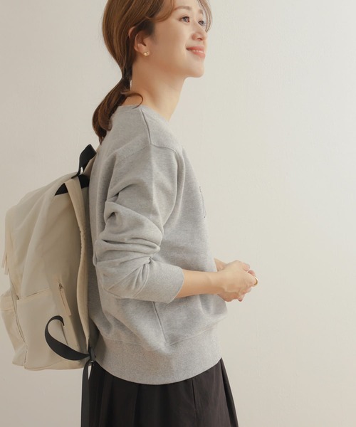 URBAN RESEARCH DOORS（アーバンリサーチドアーズ）の「フロッキーロゴスウェット（スウェット・レディース・グレー/アイボリー・MEDIUM）」の14枚目の写真