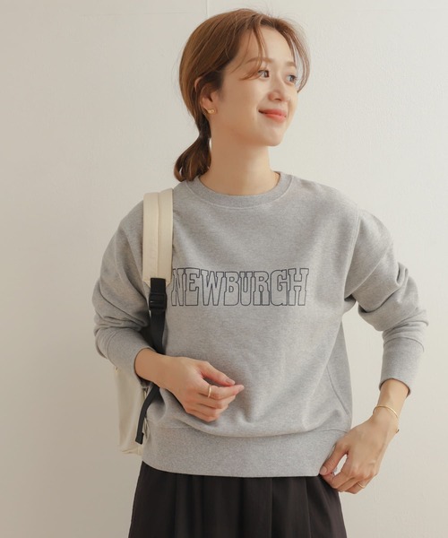 URBAN RESEARCH DOORS（アーバンリサーチドアーズ）の「フロッキーロゴスウェット（スウェット・レディース・グレー/アイボリー・MEDIUM）」の18枚目の写真