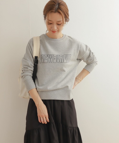 URBAN RESEARCH DOORS（アーバンリサーチドアーズ）の「フロッキーロゴスウェット（スウェット・レディース・グレー/アイボリー・MEDIUM）」の15枚目の写真