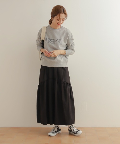 URBAN RESEARCH DOORS（アーバンリサーチドアーズ）の「フロッキーロゴスウェット（スウェット・レディース・グレー/アイボリー・MEDIUM）」の22枚目の写真