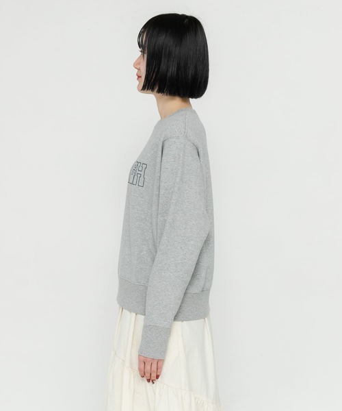 URBAN RESEARCH DOORS（アーバンリサーチドアーズ）の「フロッキーロゴスウェット（スウェット・レディース・グレー/アイボリー・MEDIUM）」の21枚目の写真