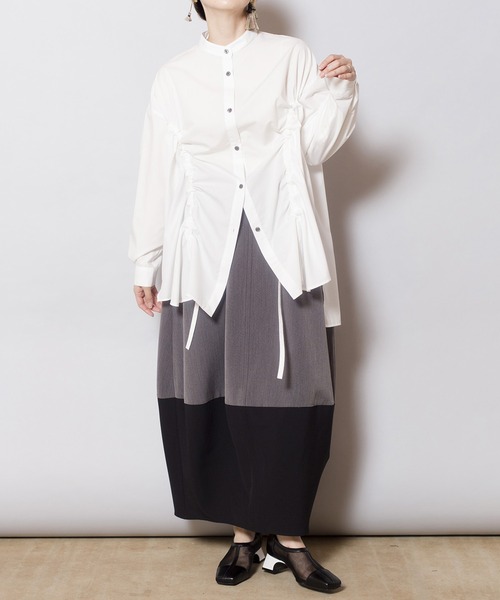 OSMOSIS(オズモーシス)の「コクーンスカート(スカート・レディース・カーキ/グレー系その他/ブラック・ONE SIZE)」の17枚目の写真