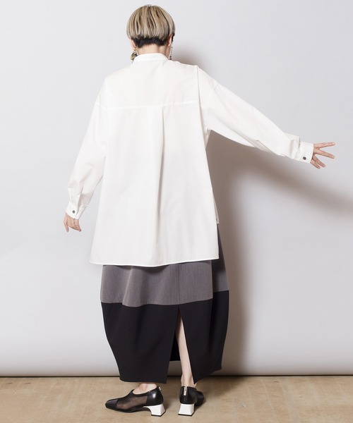 OSMOSIS(オズモーシス)の「コクーンスカート(スカート・レディース・カーキ/グレー系その他/ブラック・ONE SIZE)」の16枚目の写真