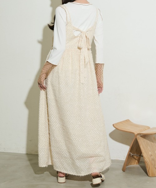 paravion（パラビオン）の「シャギーリボンキャミワンピース（ワンピース・レディース・アイボリー/ピンク/ブラック/オレンジ・FREE）」の13枚目の写真