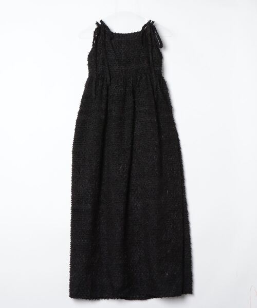 paravion（パラビオン）の「シャギーリボンキャミワンピース（ワンピース・レディース・アイボリー/ピンク/ブラック/オレンジ・FREE）」の6枚目の写真