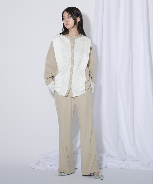 セットアップ パンツドレス Palette jacquard セットアップパンツドレス（パンツドレス