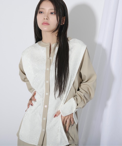 美品 1回着用　Ezick セットアップ パンツドレス Ezick（エジック）の「Palette jacquard セットアップパンツドレス