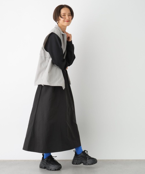 LEPSIM(レプシィム)の「裏毛ドッキングワンピース 103370(ワンピース・レディース・カーキ/ブラック・FREE)」の3枚目の写真