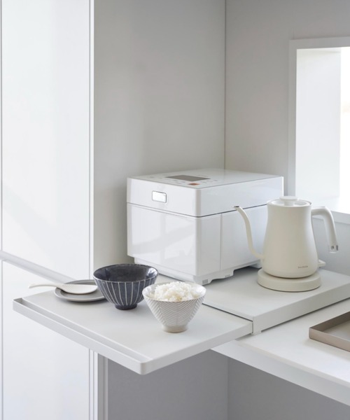 tower（タワー）の「tower(タワー)キッチン家電下スライドテーブル（キッチン収納・レディース・ブラック/ホワイト・ONE SIZE）」の6枚目の写真