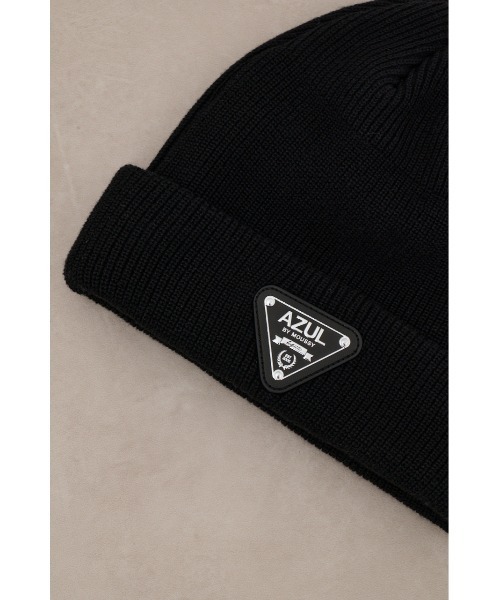 AZUL by moussy(アズールバイマウジー)の「ロゴプレートニットキャップ(ニットキャップ/ビーニー・メンズ・ブラック・FREE)」の7枚目の写真
