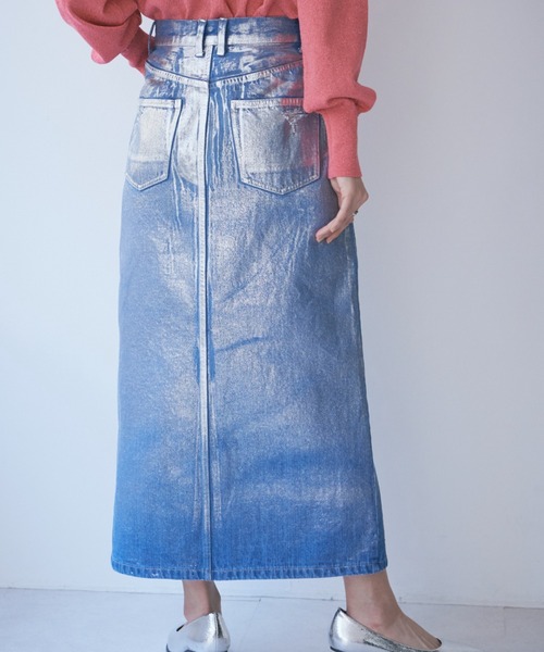 ROSE BUD(ローズバッド)の「コーティングデニムスカート(デニムスカート・レディース・ブルー・MEDIUM/SMALL)」の8枚目の写真