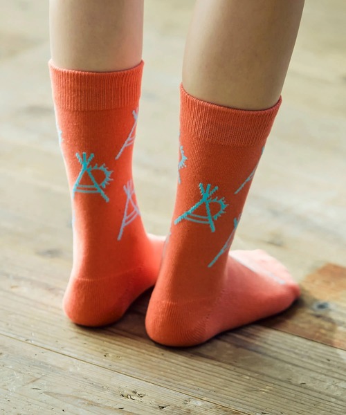 go slow caravan（ゴースローキャラバン）の「パイルジャガード クルーソックス（ソックス/靴下・メンズ・ブラック/ミント/バイオレット/ブルー/コーラルピンク/ホワイト・LARGE/MEDIUM）」の6枚目の写真