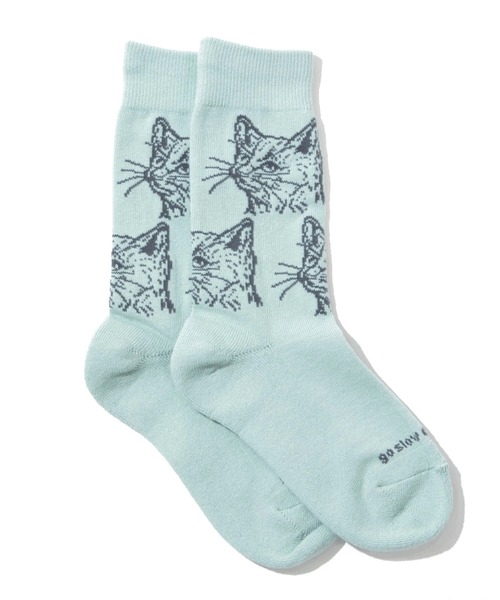 go slow caravan（ゴースローキャラバン）の「パイルジャガード クルーソックス（ソックス/靴下・メンズ・ブラック/ミント/バイオレット/ブルー/コーラルピンク/ホワイト・LARGE/MEDIUM）」の13枚目の写真