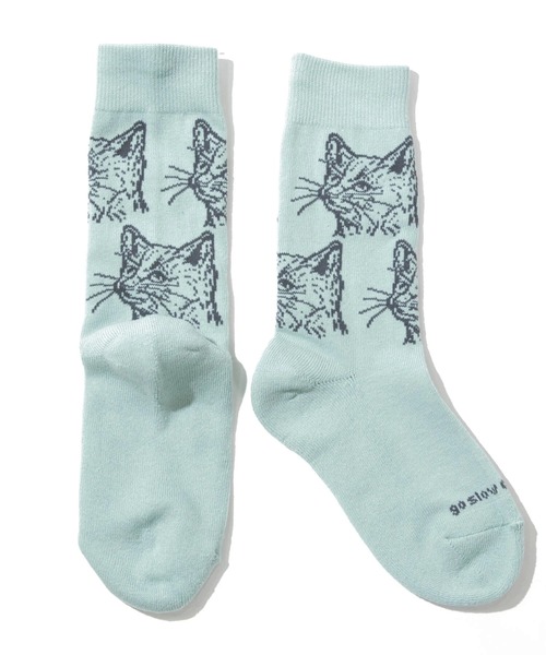 go slow caravan（ゴースローキャラバン）の「パイルジャガード クルーソックス（ソックス/靴下・メンズ・ブラック/ミント/バイオレット/ブルー/コーラルピンク/ホワイト・LARGE/MEDIUM）」の14枚目の写真