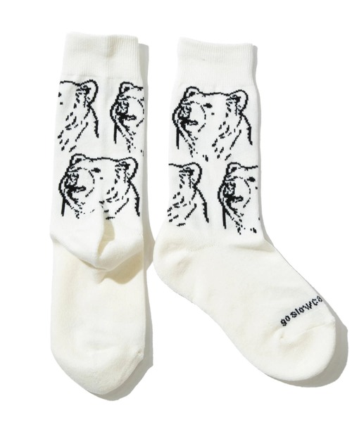 go slow caravan（ゴースローキャラバン）の「パイルジャガード クルーソックス（ソックス/靴下・メンズ・ブラック/ミント/バイオレット/ブルー/コーラルピンク/ホワイト・LARGE/MEDIUM）」の16枚目の写真