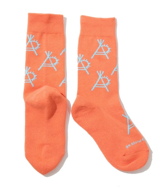 go slow caravan（ゴースローキャラバン）の「パイルジャガード クルーソックス（ソックス/靴下・メンズ・ブラック/ミント/バイオレット/ブルー/コーラルピンク/ホワイト・LARGE/MEDIUM）」の18枚目の写真