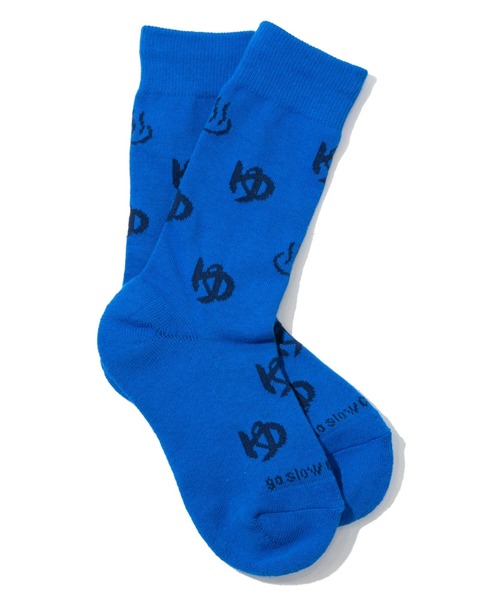 go slow caravan（ゴースローキャラバン）の「パイルジャガード クルーソックス（ソックス/靴下・メンズ・ブラック/ミント/バイオレット/ブルー/コーラルピンク/ホワイト・LARGE/MEDIUM）」の7枚目の写真