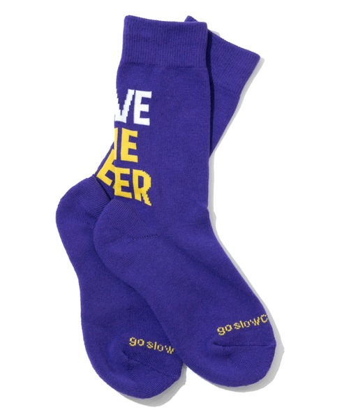 go slow caravan（ゴースローキャラバン）の「パイルジャガード クルーソックス（ソックス/靴下・メンズ・ブラック/ミント/バイオレット/ブルー/コーラルピンク/ホワイト・LARGE/MEDIUM）」の11枚目の写真